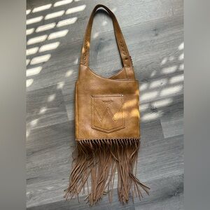 Wrangler Fringe Leather Shoulder Bag